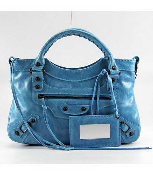 Balenciaga Motorcycle City Mini Bag Blue Sky